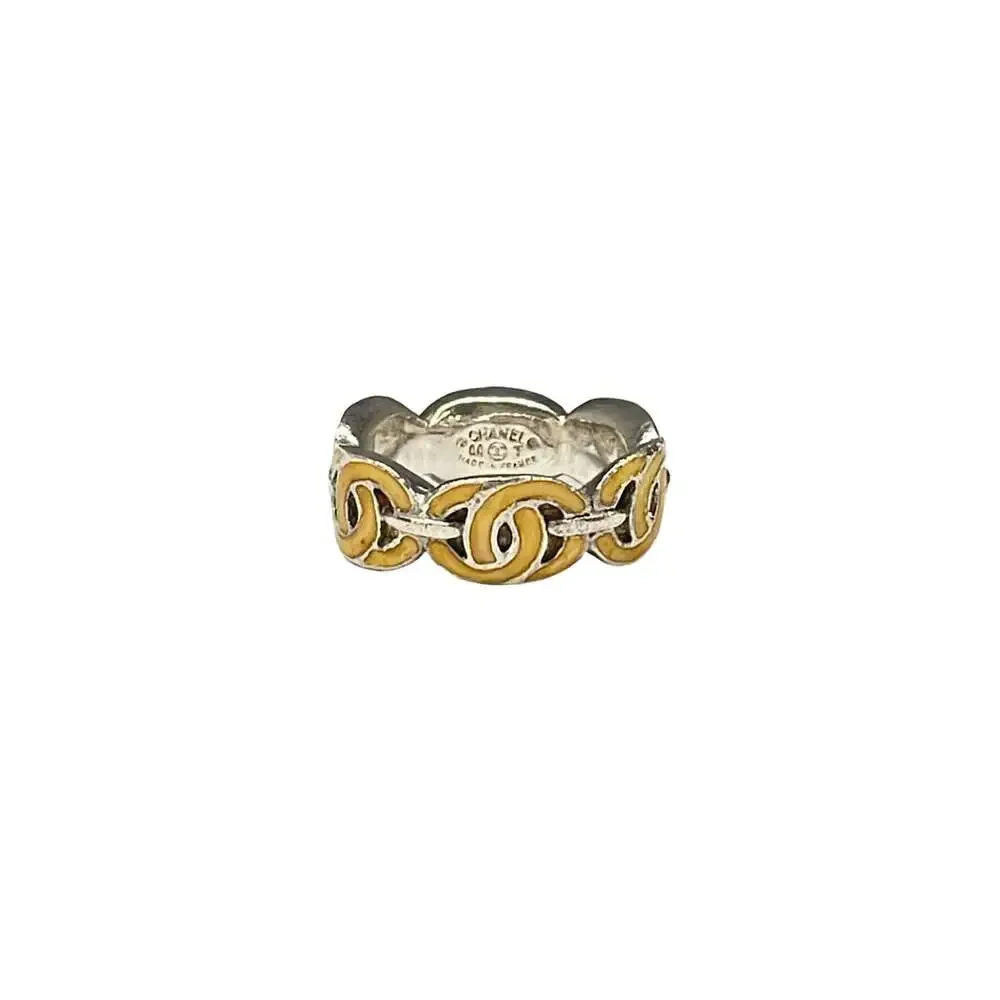 Chanel Ring Beige Silver